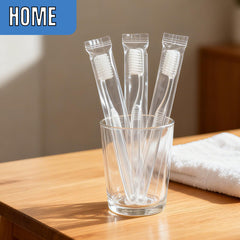 Compact travel toothbrush 17.5 cm, individually wrapped