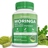 Front view of Xemenry Moringa Capsules 800mg bottle