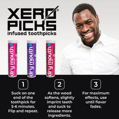 Xero Picks Dry Mouth flavor-infused toothpicks Cherry flavor