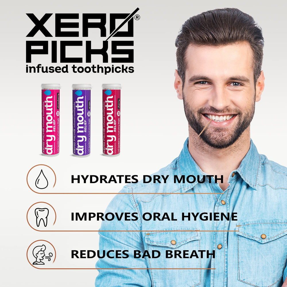 Made in USA Xero Picks Dry Mouth toothpicks packaging