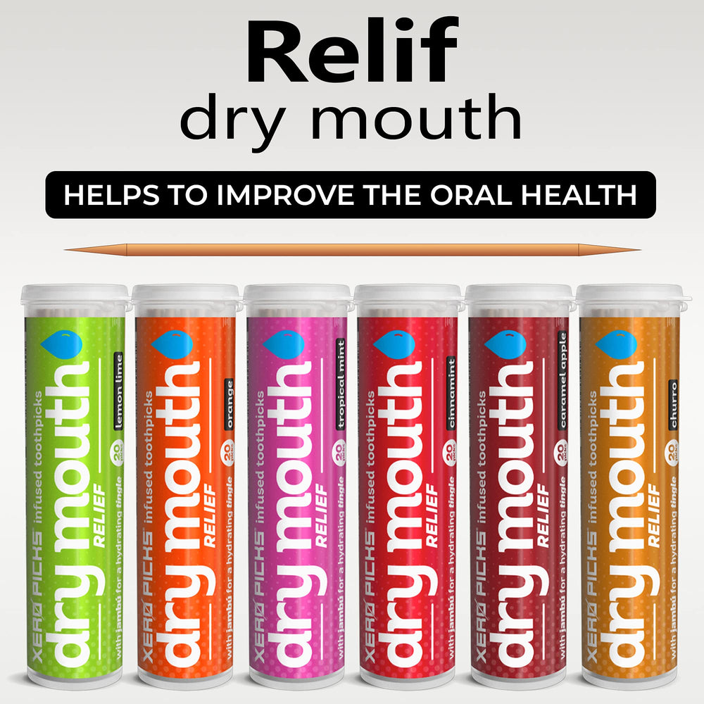 Back view of Xero Picks Dry Mouth Variety 6 Pack packaging with label