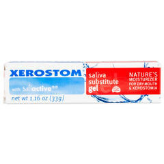 Close-up of Xerostom Dry Mouth Gel tube