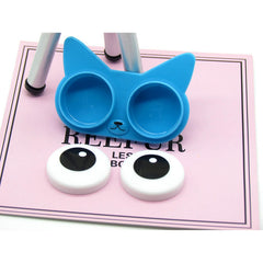 Inside view of frog-shaped lens case