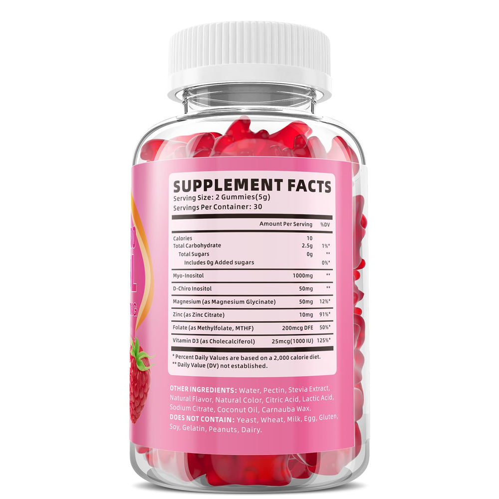 XIAAN ingredients display showing inositol sources and third-party testing reassurance