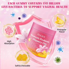 Packaging and product shot emphasizing vaginal health and digestion support