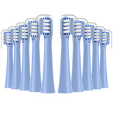 Xiaohead 10-pack replacement toothbrush heads for Colgate Hum Connected Blue - front view
