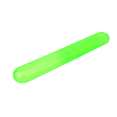 Open view of the portable toothbrush storage box in green