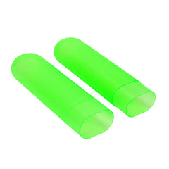 Travel toothbrush case with space for two toothbrushes and toothpaste in green