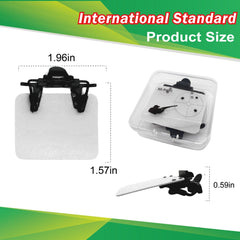 Occluder clip-on eye patch hardware and screws