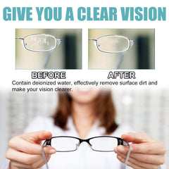 Lens cleaned with streak-free finish after using the remover
