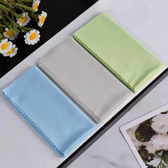 Eight-pack 12x12 inch cleaning cloths in carry-ready packaging