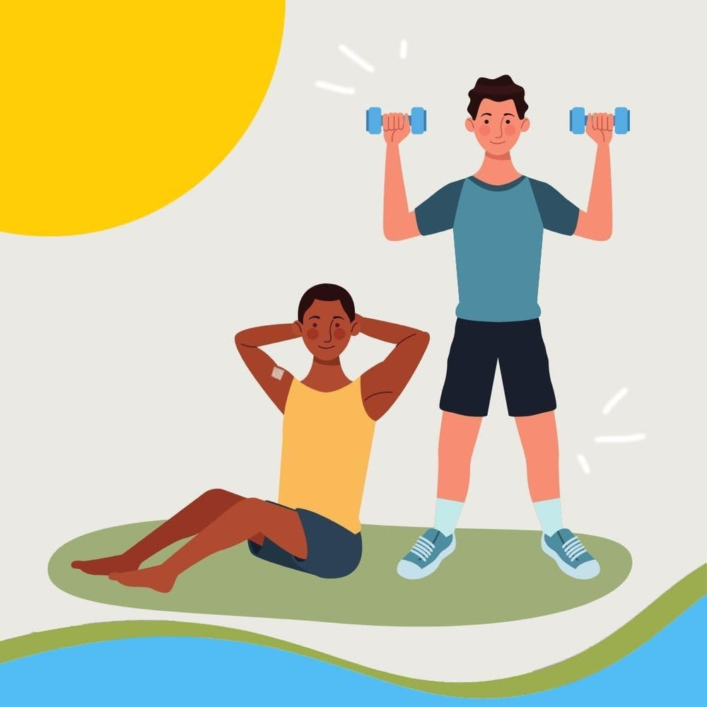 Illustration of applying XLPATCH Iron Plus patch to the skin