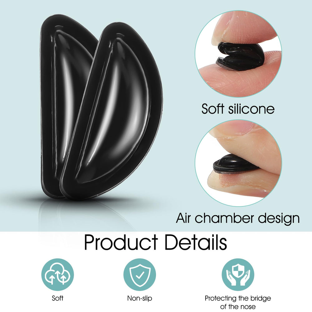 Durable, sweat-resistant silicone material for nose pads