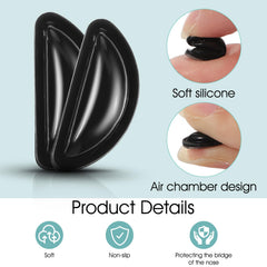 Durable, sweat-resistant silicone material for nose pads
