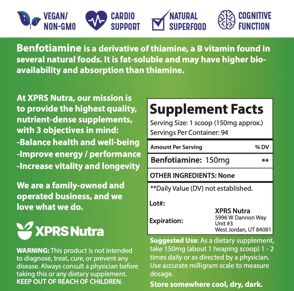 0.5 oz bottle of XPRS Nutra Benfotiamine