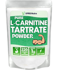 XPRS Nutra L-Carnitine Tartrate Powder bottle provides pure energy-support for workouts.