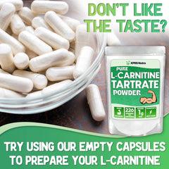 XPRS Nutra L Carnitine Tartrate Powder in a smoothie illustrates versatile energy support.