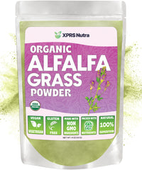 XPRS Nutra Organic Alfalfa Powder packaging (4 oz)