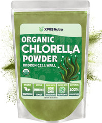 Organic chlorella powder with broken cell wall - 16 oz bag (image 1)