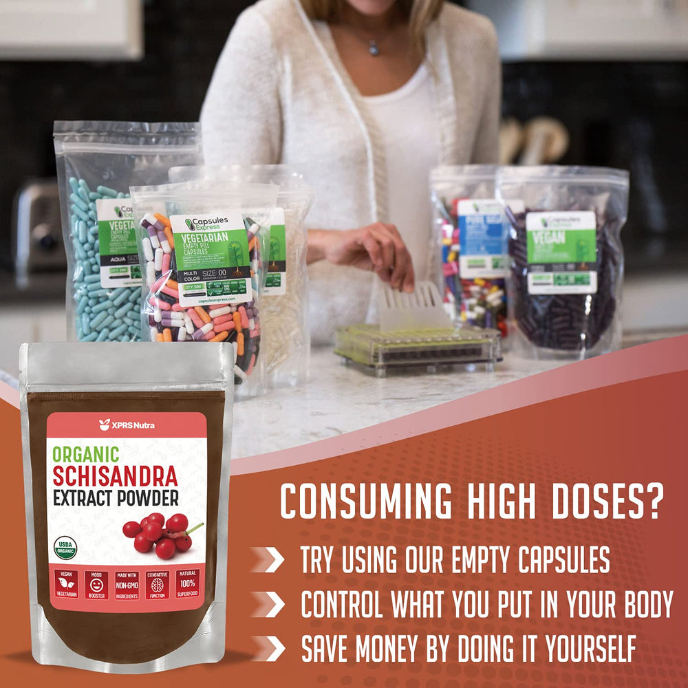 Schisandra powder added to coffee or smoothie