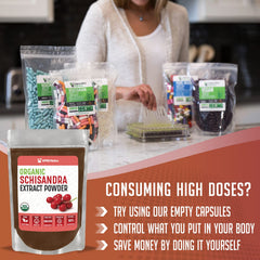 Schisandra powder added to coffee or smoothie