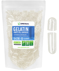 XPRS Nutra Size 0 Clear Gelatin Capsules 1000 Count