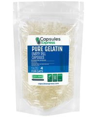 XPRS Nutra Size 4 empty gelatin capsules for cats - transparent and fillable