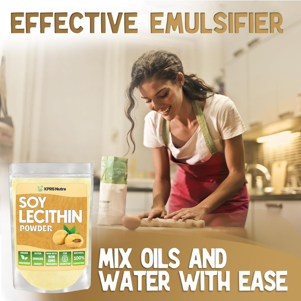 Lecithin powder close-up texture