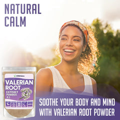 Back of bottle showing supplement facts for Valerian Root Extract Powder 4:1