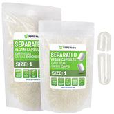 XPRS Nutra vegan size 1 separated capsules 1000-count, clear