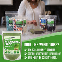 Ingredients panel for XPRS Nutra wheatgrass juice powder