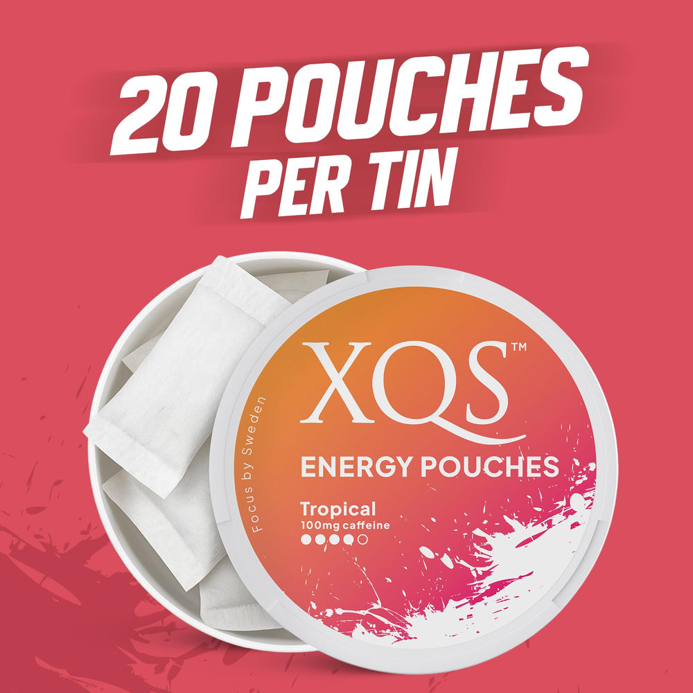 XQS Blueberry Mint pouch close-up emphasizing cool flavor and discreet use.