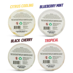 Tobacco-free, nicotine-free, sugar-free energy pouches