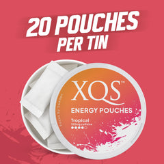 XQS Variety Pack box showing four flavors and 80 pouches