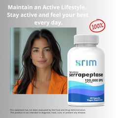 Vegan non-GMO XRIM Serrapeptase label