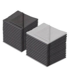 Xthel 30-pack microfiber cleaning cloths in gray and white laid out