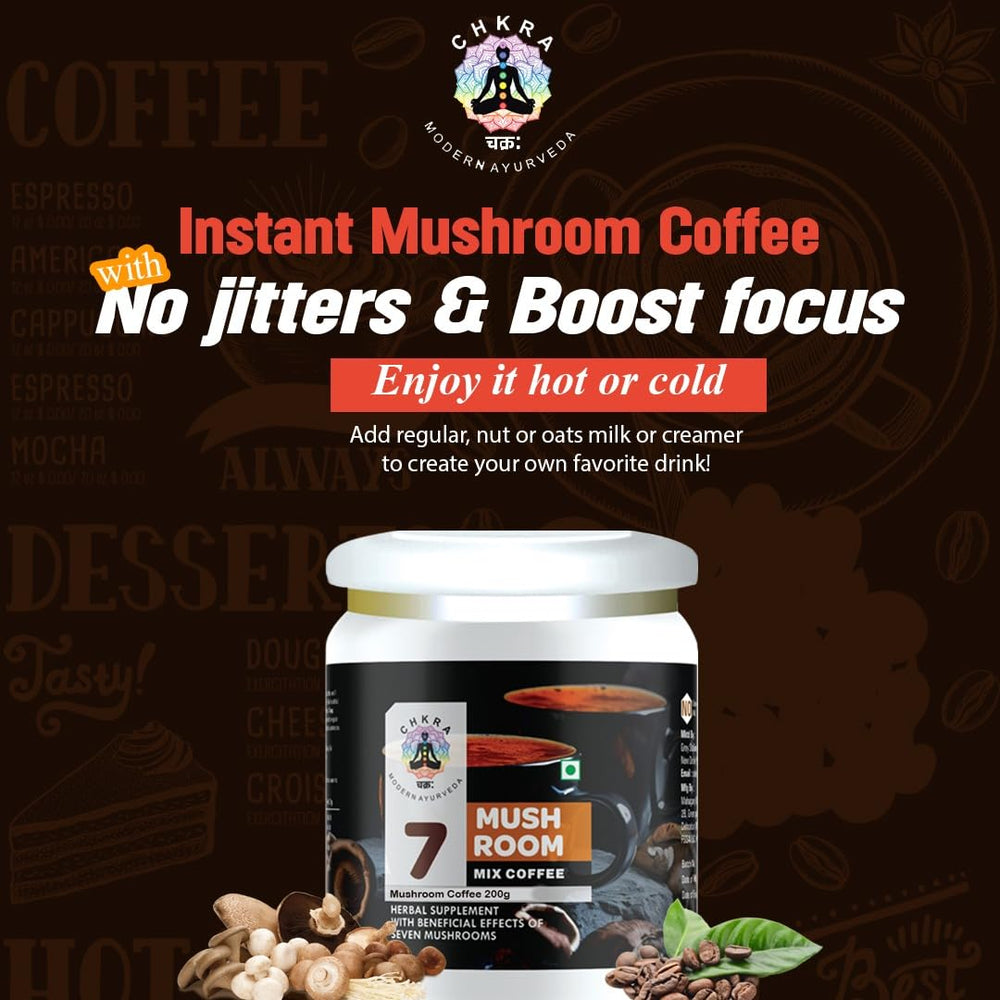 Front label of XTRAKT Mushroom Coffee 100g