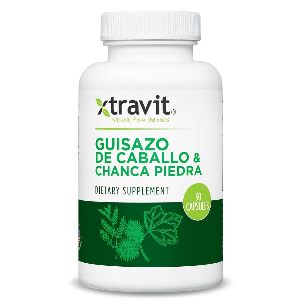 Bottle of Xtravit Guizazo de Caballo & Chanca Piedra supplement