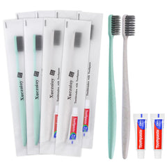 Xuezoioy disposable toothbrushes with toothpaste bulk pack