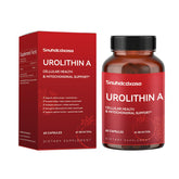 XUIZNEOW Urolithin A bottle label showing 2000mg per serving and 60-count