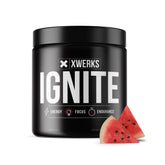 Xwerks Ignite watermelon powder tub boosts clean energy for workouts