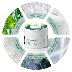 Close-up of powder texture and whitening agents