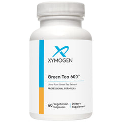 Front view of XYMOGEN Green Tea 600 bottle