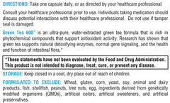 Gluten-free and vegan icons for XYMOGEN Green Tea 600