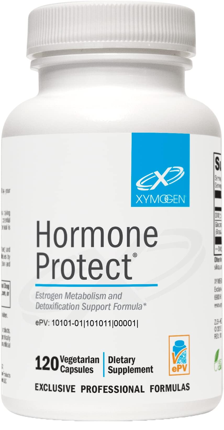 Bottle of XYMOGEN Hormone Protect with label visible