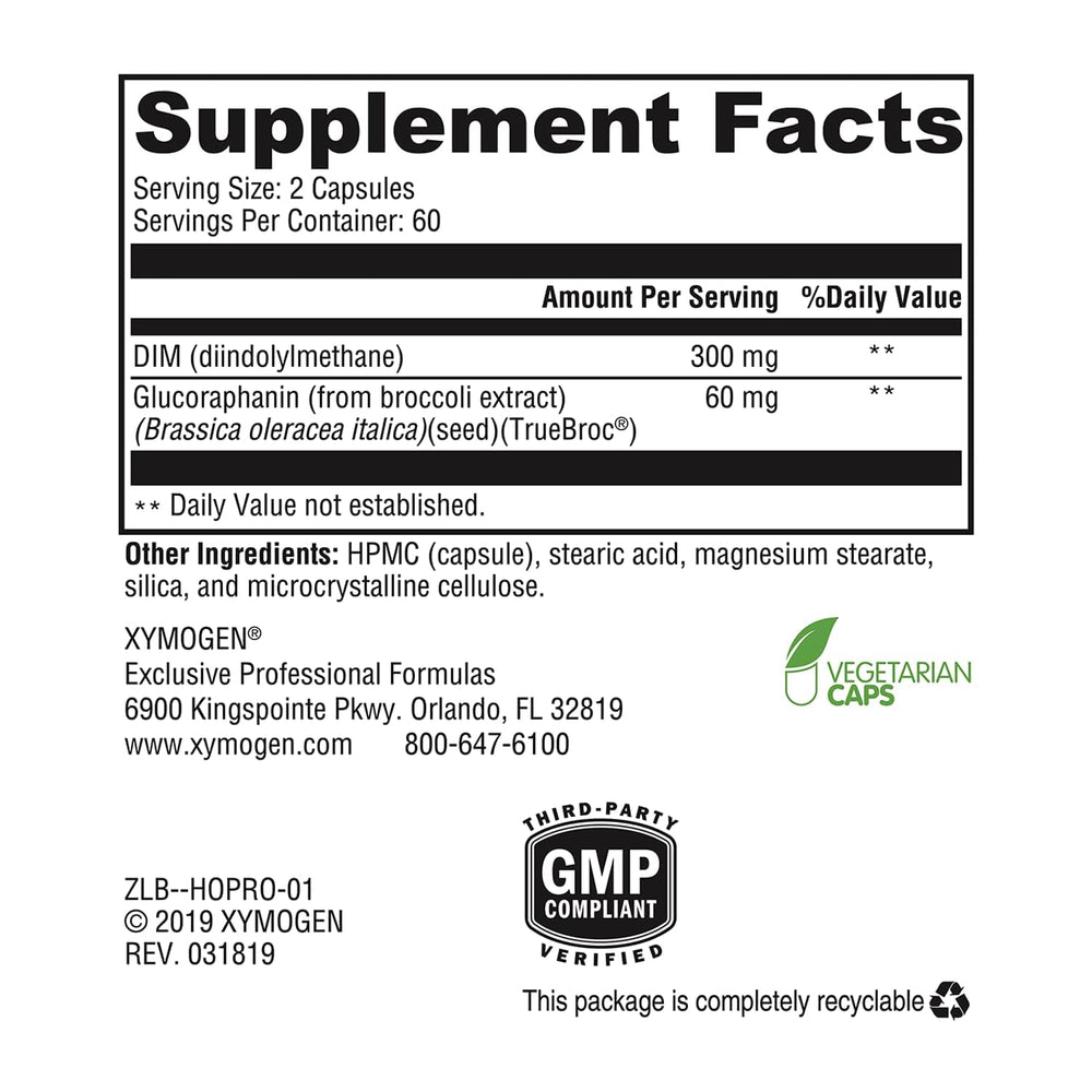 Close-up of XYMOGEN Hormone Protect capsules