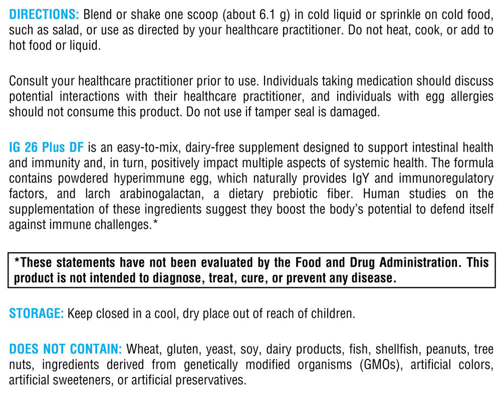 Highlight: IgY Max powdered hyperimmune egg and arabinogalactan