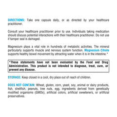 Vegan-friendly badge on XYMOGEN Magnesium Citrate Capsules packaging