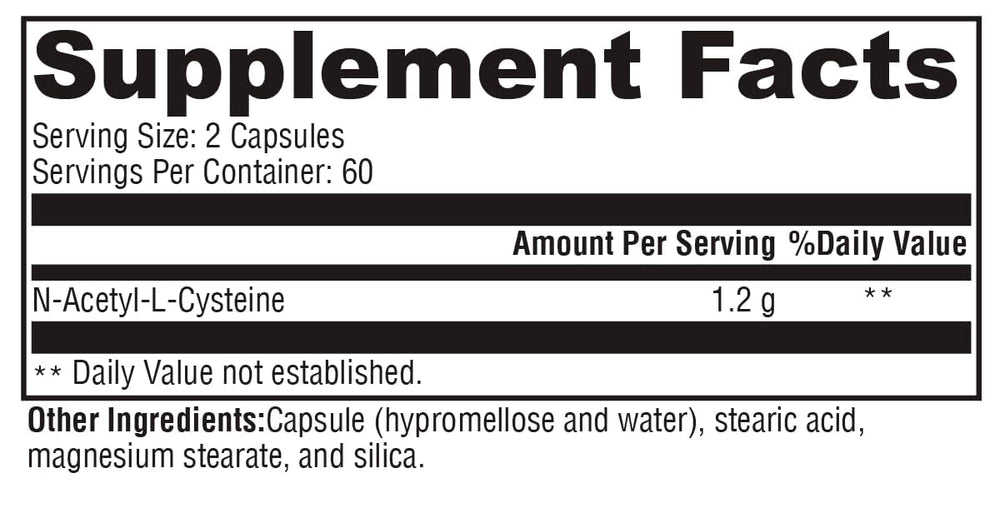NAC 600mg packaging overview