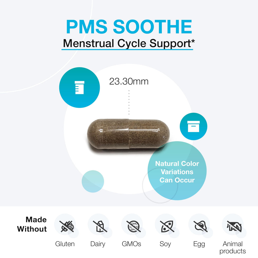 Chaste Tree Extract (Vitex) and herbal ingredients used in PMS Soothe